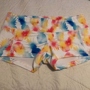 Pineapple workout shorts